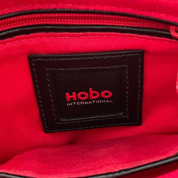 Vintage Hobo International Rectangular Black Leather Zip Crossbody Shoulder Bag - Picture 8 of 12